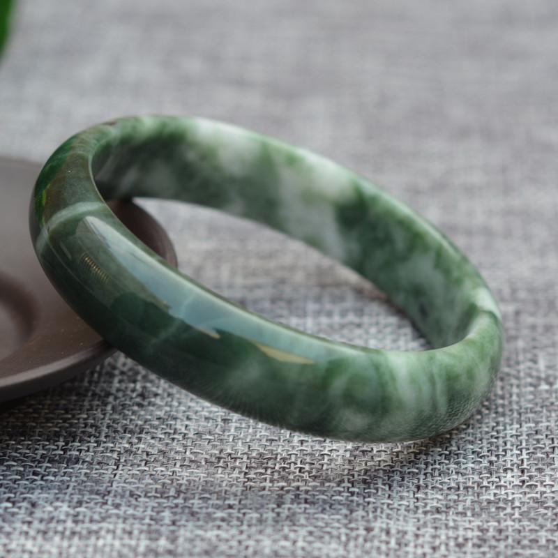 Buddha & Karma Pure Jade Bangle Bracelet - Healing & Protecting