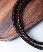 Cinnabar-Infused Star and Moon Bodhi 108 Mala Beads Bracelet