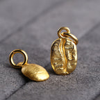 S925 Silver, Coffee Bean Gold Bean Silver Gold Plated DIY Jewelry Accessories