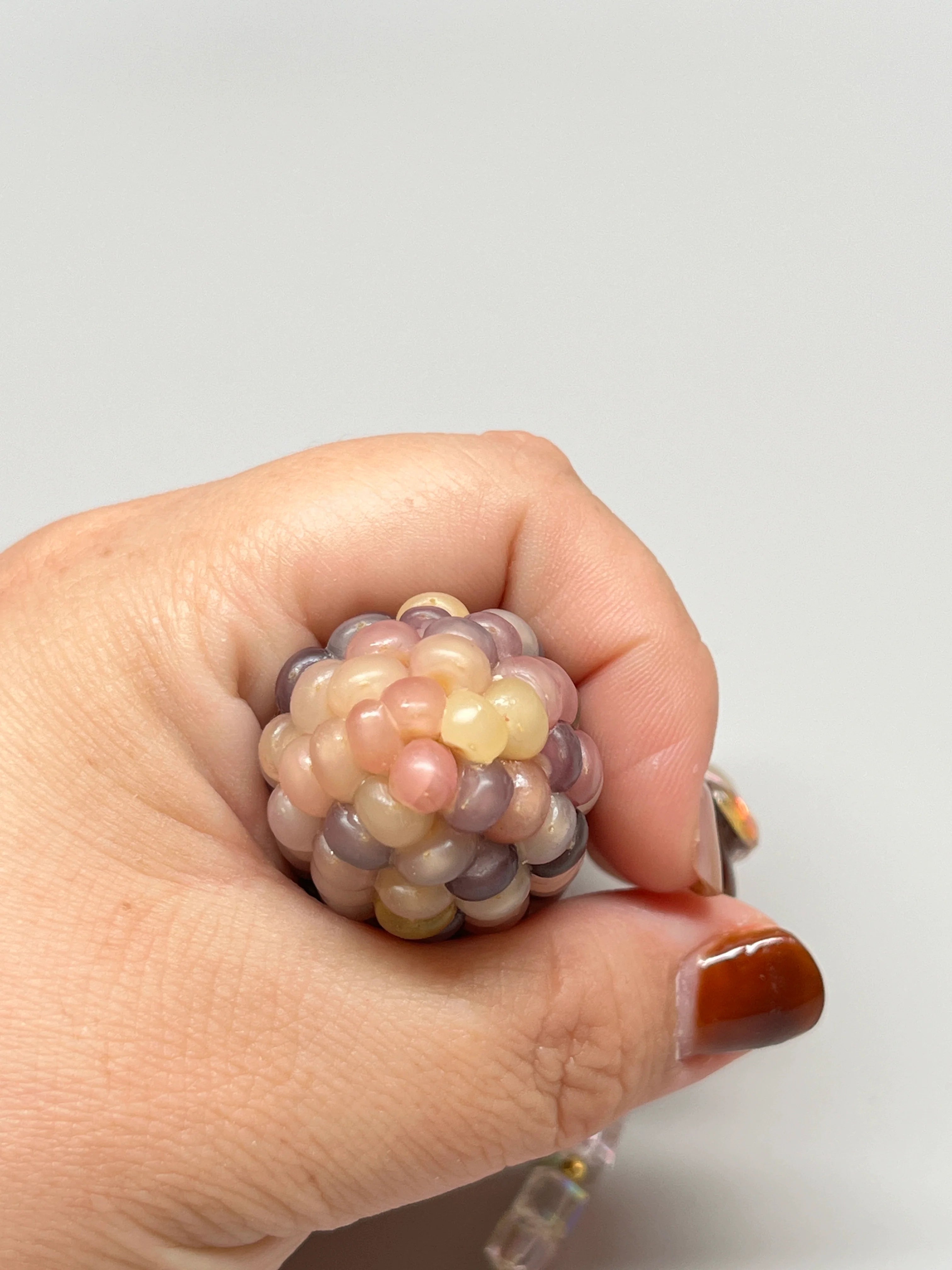 Ice-Clear Purple Corn Ornament for Meditation