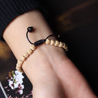 Tibetan-Style Direct-Cut Cypress Seed Braided Bracelet with Carved Bodhi Lotus Bead