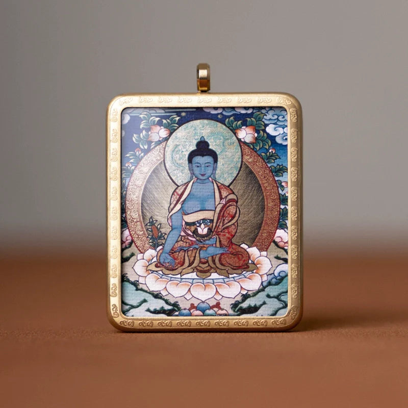 Tibetan Thangka  Amulet Talisman Pendant Necklace (35mm*45mm)