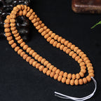 Premium Six-Petal Double Dragon Pattern Rudraksha 108 Mala Beads Bracelet