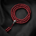 Buddha3bodhi 6mm Cinnabar 108 Bead Mala High-Quality Prayer Beads