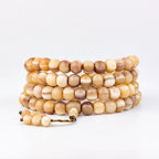 Natural Camel Bone Bracelet 108 Beads Mala for Yoga and Mindfulness