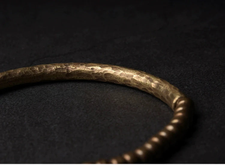 Tibetan Handmade Brass Protection Bracelet for Men and Women