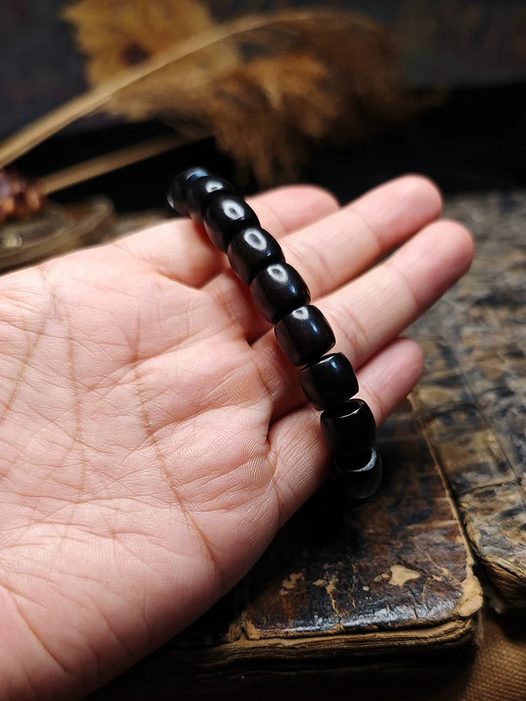 Ebony Wooden Beads Meditation  Beads Bracelet
