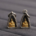 S925 Silver Four Buddhas Silver Gold Plated DIY Jewelry Accessories