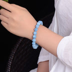 Buddha & Karma Blue Aquamarine Calming Bracelet - Grounding & Soothing
