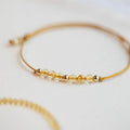 Natural Rutilated Quartz DIY Hand-woven Women's Adjustable Crystal Bracelet