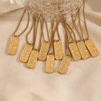 Fashion Angel Number Necklace Stainless Steel Plated 18K Gold Necklace for Women