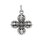 925 Sterling Silver Vajra Cross Pendant for Men & Women