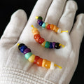 Tibetan Multi-Treasure Rainbow Angled-Cut DIY Spacer Beads – Turquoise, Southern Red Agate, Beeswax, and Natural Gemstones.
