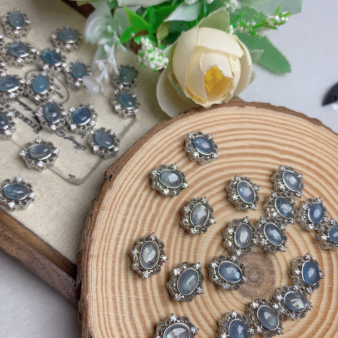 Natural Aquamarine Bead with Hole – DIY Bracelet & Pendant Jewelry Making Accessory