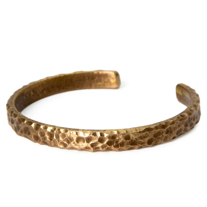 Tibetan Vintage Handmade Brass Cuff Bracelet Couple Jewelry for Spiritual Balance