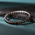Natural Smoky Quartz Barrel Bead Bracelet - Simple Unisex Single Strand