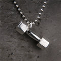 925 Sterling Silver Dumbbell Pendant