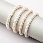 Natural Freshwater Pearl Straight-Cut & Tibetan Style Diagonal-Cut Bracelet – Elegant, Fashionable Women’s Jewelry