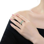 Jadeite "Flowing Green" Ring – Elegant & Timeless