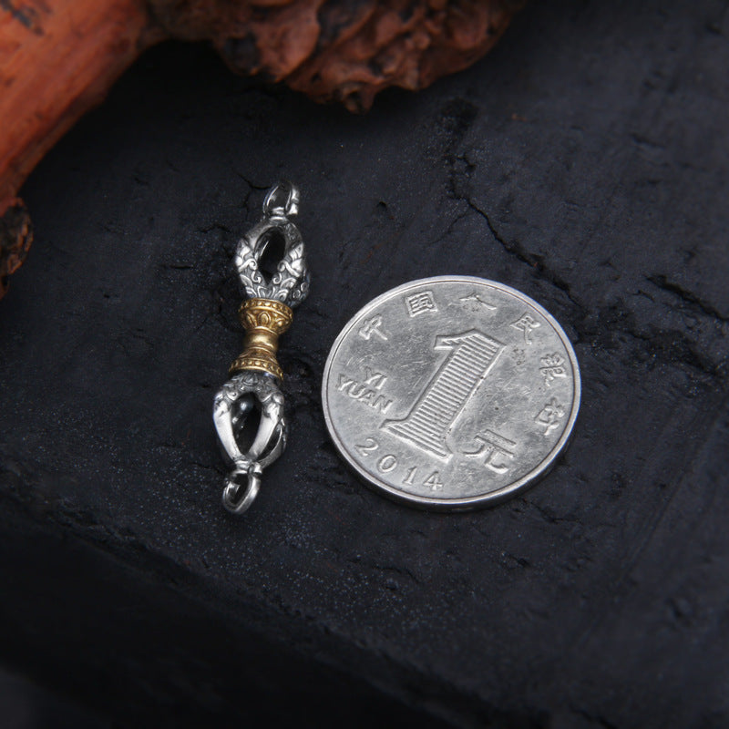 925 Sterling Silver Tibetan Vajra Pendant for Men