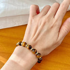 Vintage Maillard Style Natural Tiger's Eye Stone Bracelet
