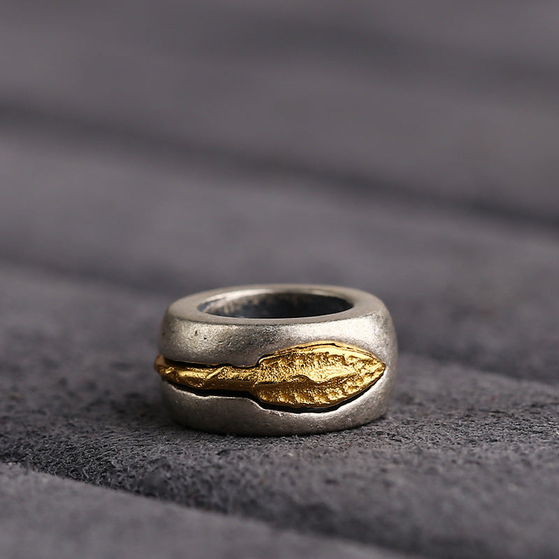 S925 Silver Vajra Pestle Running Ring Bead Spacer Silver-plated DIY Jewelry Accessories