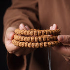 Tibetan Style Little Rudraksha 108 Mala Beads Bracelet