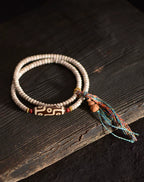Star & Moon Bodhi Bracelet Nine-Eyed Dzi Beads Handstring