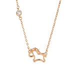Women’s S925 Sterling Silver Hollow Running Horse Jewelry Set – Necklace, Bracelet & Earrings | Year of the Horse Gift