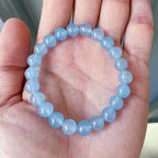 Buddha & Karma Blue Aquamarine Calming Bracelet - Grounding & Soothing