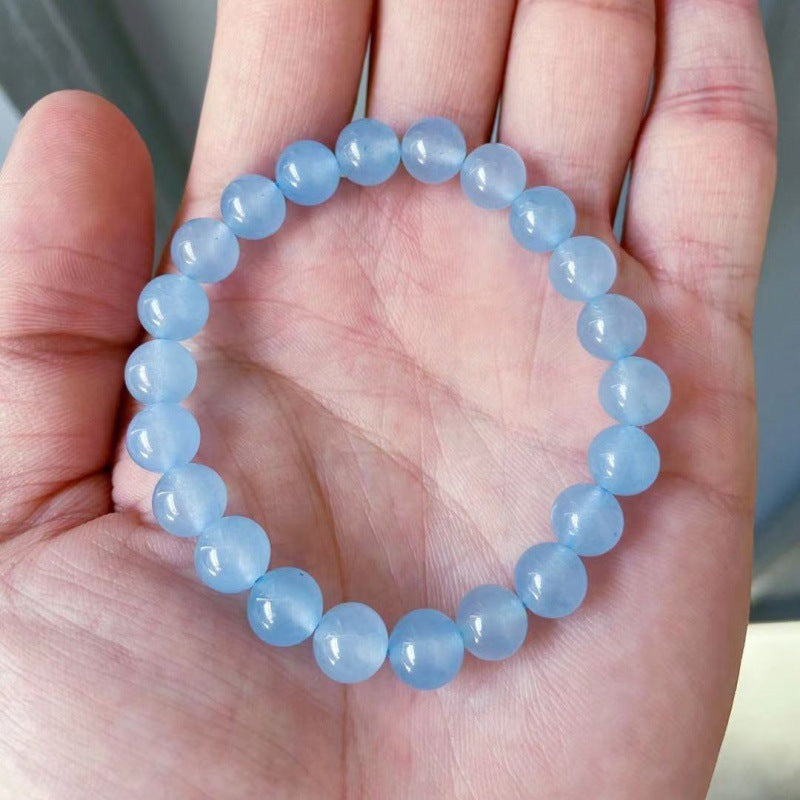 Buddha & Karma Blue Aquamarine Calming Bracelet - Grounding & Soothing
