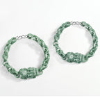 Natural A-Grade Bean Green Jadeite Pixiu Bracelet – Central Pixiu Talisman, Spiritual Protection, Unisex Design