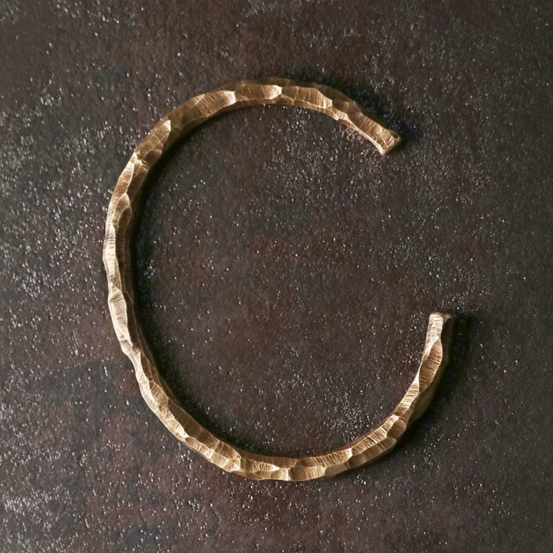 Tibetan Brass Cuff Bracelet Couple Jewelry with Sacred Design
