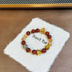 Nezha Energy Bracelet Citrine Crystal Tiger's Eye Dark Red Hematoid Bracelet