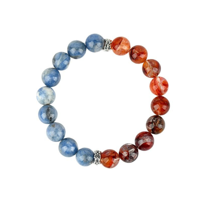 Nezha 2 Series Bracelet – Kyanite, Dark Red Hematoid & Red Tiger’s Eye Bracelet for Couples