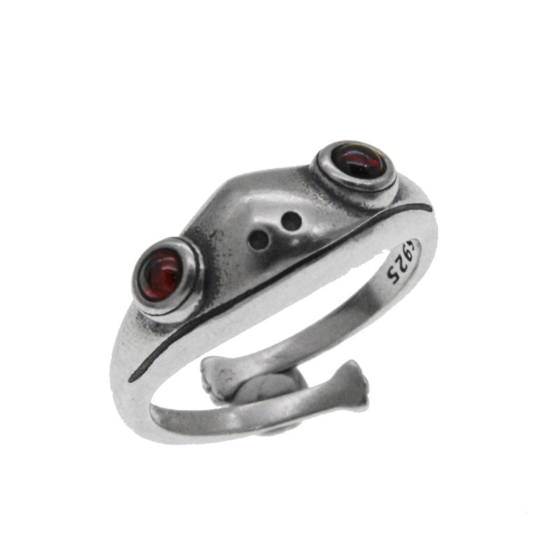 925 Sterling Silver Cute Little Frog Ring