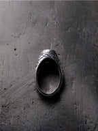 S925 Sterling Silver Vintage Silver Bergamot Orchid Finger Ring, Open Ring