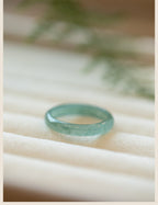 Natural A-Grade Icy Blue Jadeite Ring | Buddha3bodhi Spiritual Couple Rings