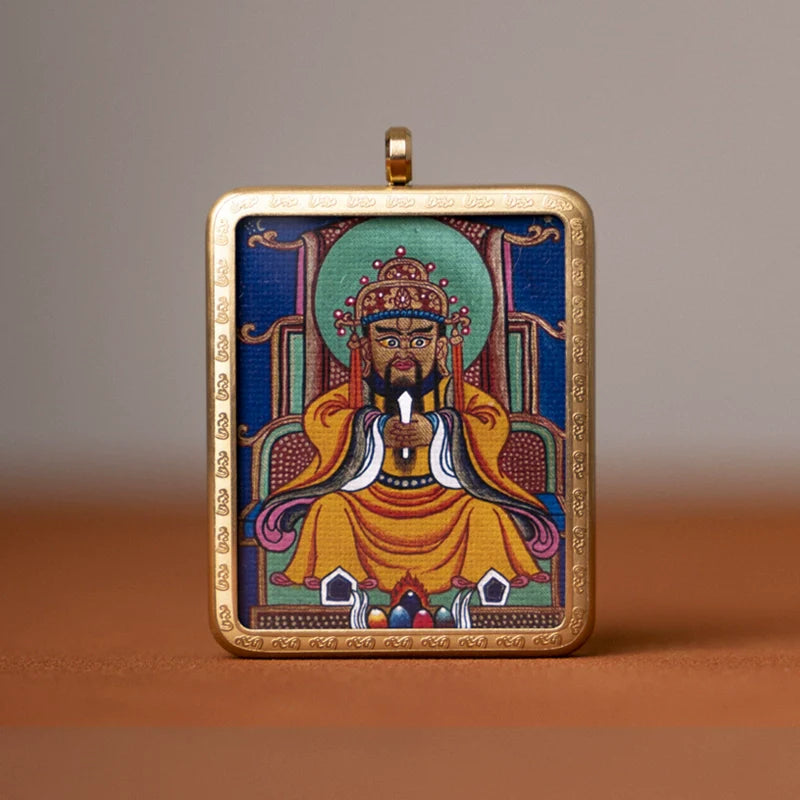 Tibetan Thangka  Amulet Talisman Pendant Necklace (35mm*45mm)