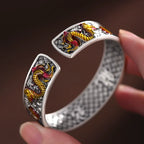 Buddha3bodhi Pure Silver Enamel Zodiac Dragon Bangle