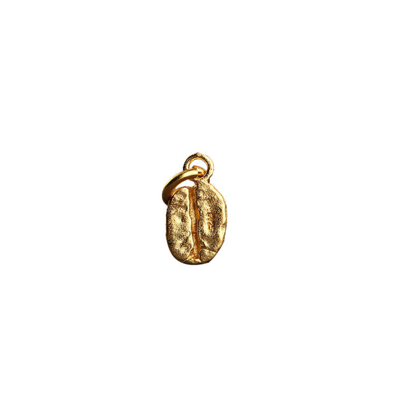 S925 Silver, Coffee Bean Gold Bean Silver Gold Plated DIY Jewelry Accessories