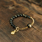 Natural Golden Obsidian Bracelet For Protection & Abundance