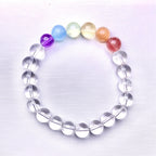 Natural Crystal Bracelet for Girls New Colorful Crystal Gradient Rainbow Bracelet