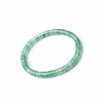 Natural Ice-Green Strawberry Quartz Straight-Cut Thin Slice Bracelet