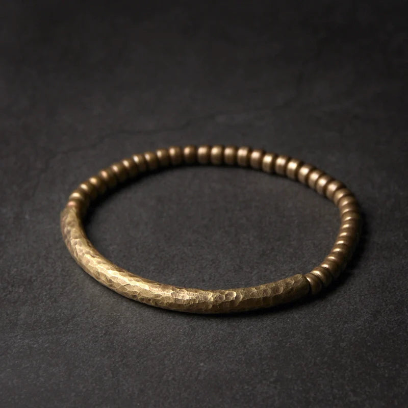 Tibetan Handmade Brass Protection Bracelet for Men and Women