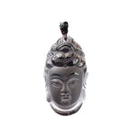 Natural Citrine Guanyin Head Pendant Necklace, White Crystal Guanyin Buddha Necklace