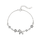 Year of the Horse Fortune Bracelet, S925 Silver Horse Design Jewelry