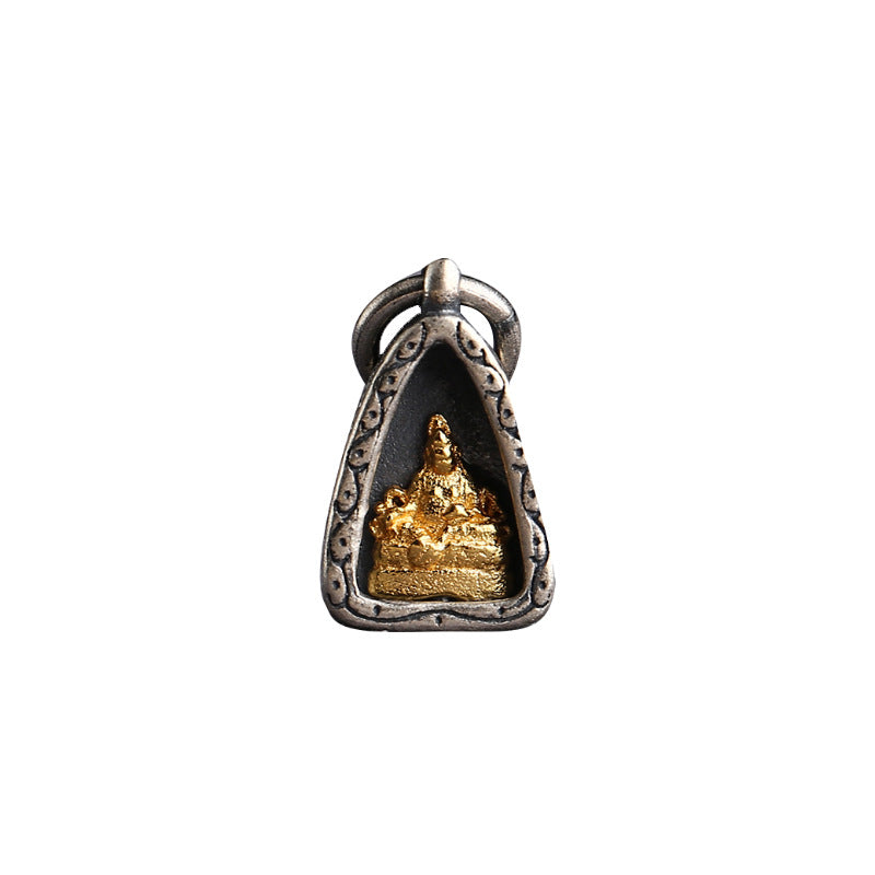 S925 Silver Four Buddhas Silver Gold Plated DIY Jewelry Accessories