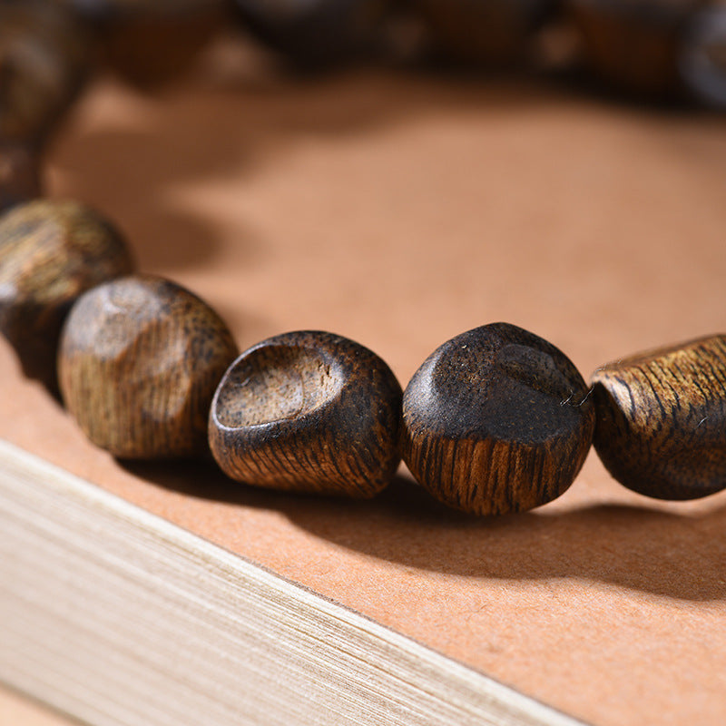 Natural Hainan Scarred Agarwood Bracelet