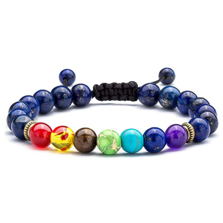 Buddha3bodhi 7 Chakra Bracelet Lapis Lazuli Tiger Eye Braided Men Bracelet